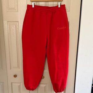 Comfrt Men's Bold Red Joggers
